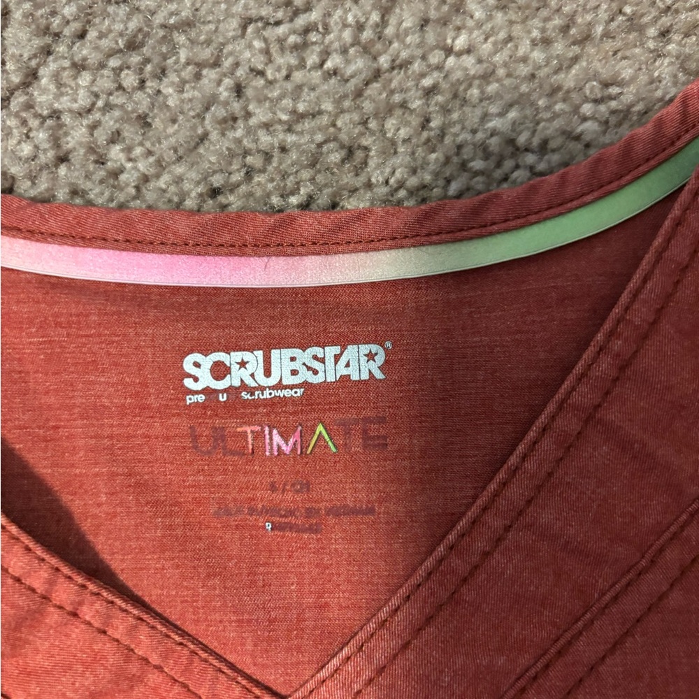 Scrubstar Burnt Orange V-Neck Top